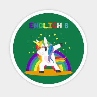 8th birthday unicorn Magnet